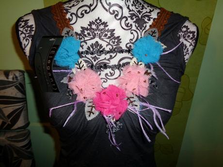 Šedý elastický sexy top, 38 / m