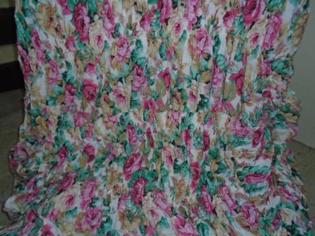 Potah povlak návlek na dvojgauč s područkou květy,