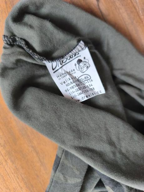 Maskáčové šaty drexiss 80/86, 86