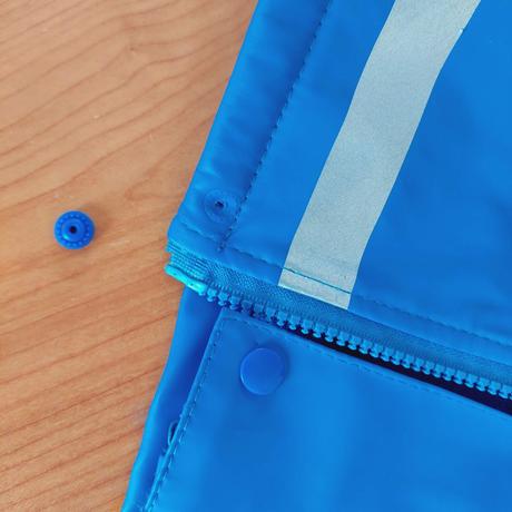 Bunda pogumovaná zateplená, modrá v. 128-134, kugo,128