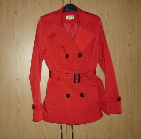 Červený přechodový kabátek janis - loriana, 38