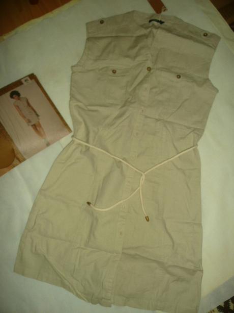 Šaty letní len vel 38/40 béžové, esmara,38 / 40