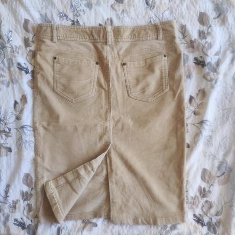 Dámská manžestrová sukně zara pod kolena v l, zara,l