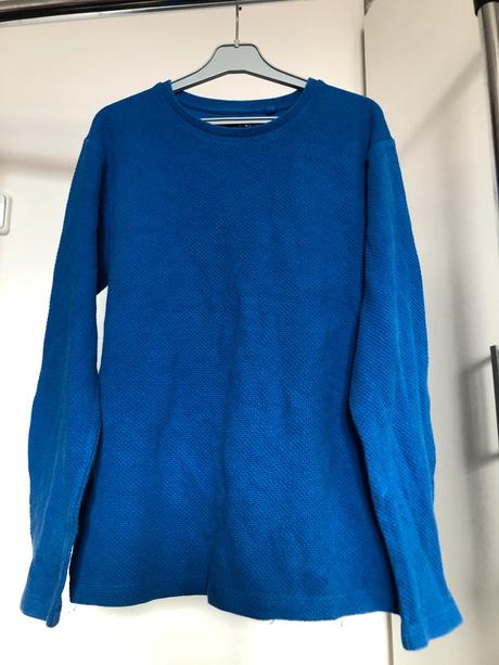 Modrá tenší mikina i jako triko, 152