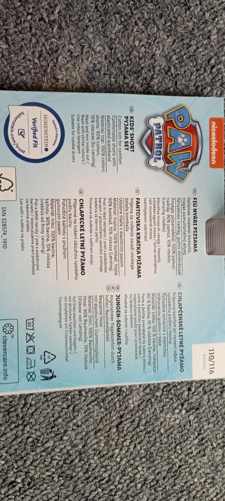 Komplet zn."nickelodeon" vel."110-116", nickelodeon,116