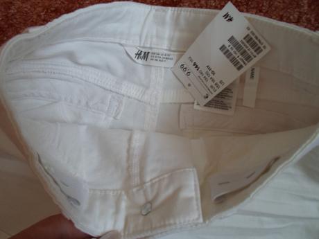 Bílé kraťasy kraťásky šortky, h&m,146
