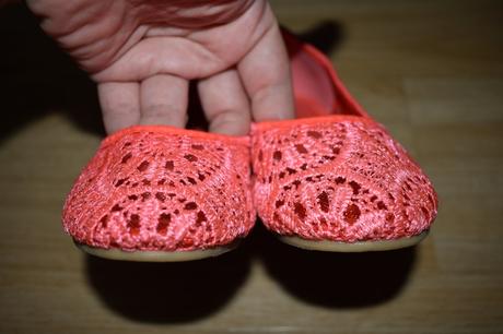 Krajkové neon balerínky hm, velikost 30, h&m,30