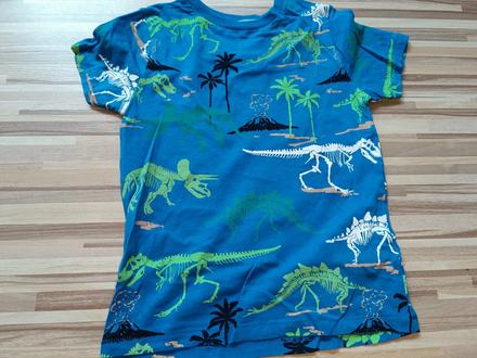 Modré tričko s dinosaury 110, marks & spencer,110