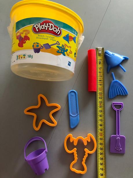 8dílů+kyblík playdoh pláž mořský svět kreativ sada, 