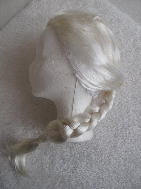 Kostým, šaty s vlečkou+paruka -led.království elza, 