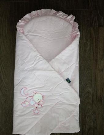 Růžová bavlněná zavinovačka s výstuží sam baby, 