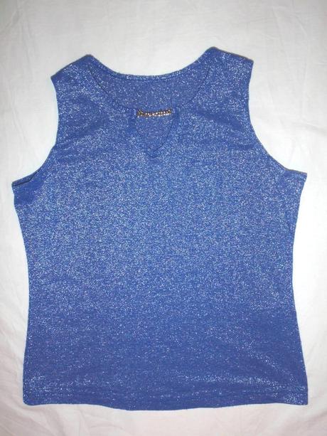 Luxusní modrostříbrný top, marks & spencer,128