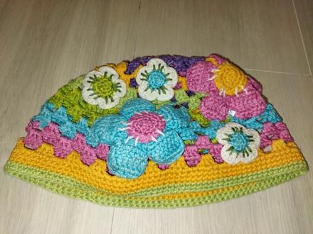 Háčkovaná čepice 3/6 let, 110