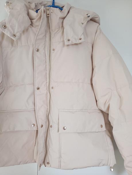 Puffer zimní bunda krémová, sinsay,42 / xl