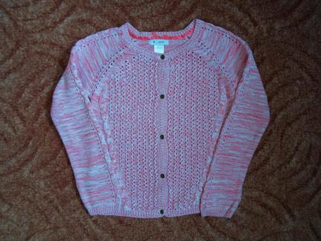 Bílý červený svetr svetřík, reserved,140