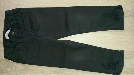 Šedé džínové legíny vel. 128, h&m,128