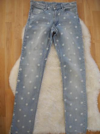 N120	dívčí elastické rifle slim fit vel. 158, h&m,158