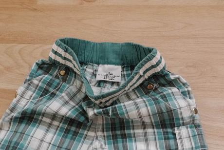 Kostkovane kratasy do gumy v pase, 62