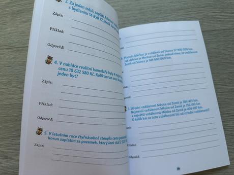 Vyplňovací sešity - 5. třída, matematika, čj, 4 ks,