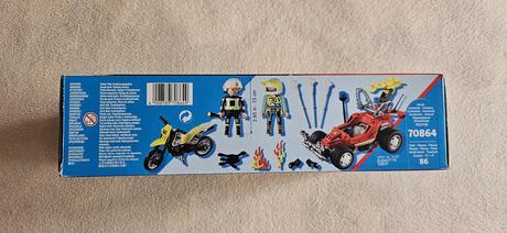 Playmobil action 70864 - hasičské auto, motorka,