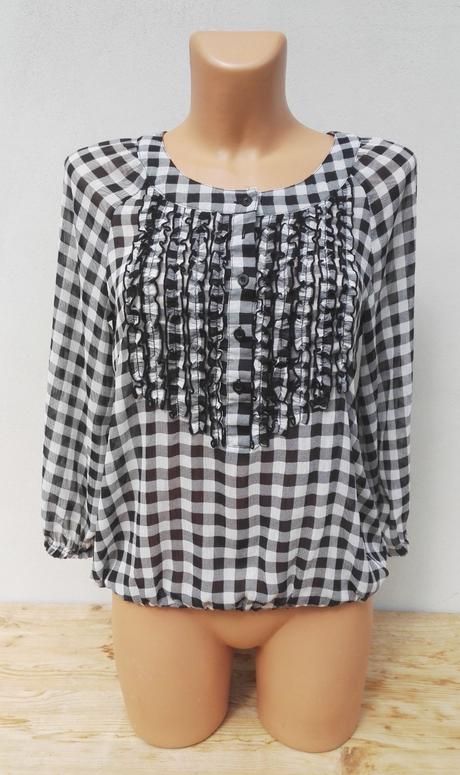 Károvaná lehká blůzka divided - vel.38, h&m,38