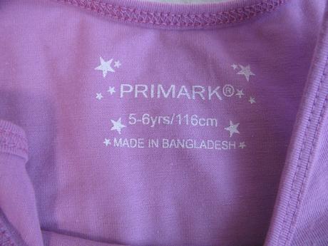 Pružné letní lila tričko, primark,116