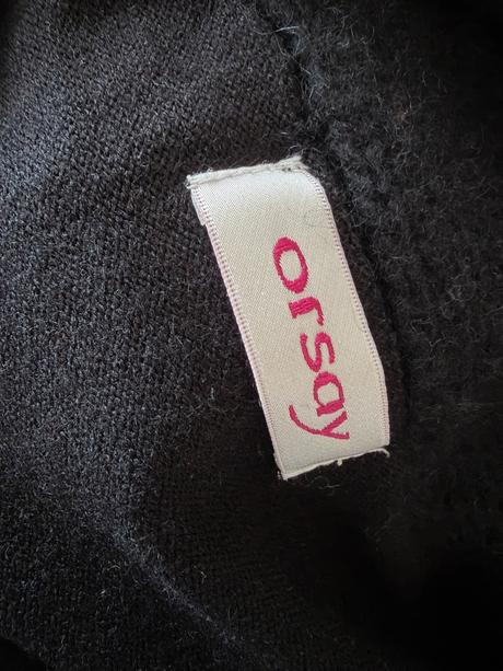 Černé dlouhé pletené šaty ve velikosti xs z orsay, orsay,xs