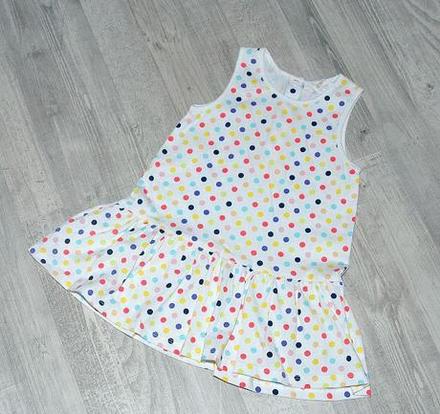 Bavlněné dívčí puntíkaté letní šaty, h&m,86