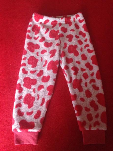 Pyžamové zateplené kalhoty kravička, primark,98