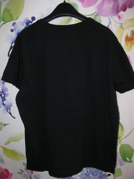 Bavlněné černé tričko s potiskem deeluxe, xl