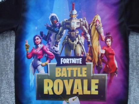 Černé tričko triko krátký rukáv fortnite, 140