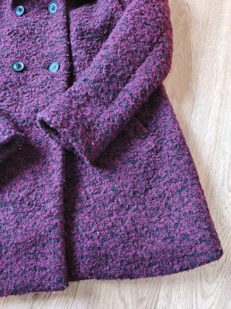 Vínový teddy kabát kabátek only, only,s