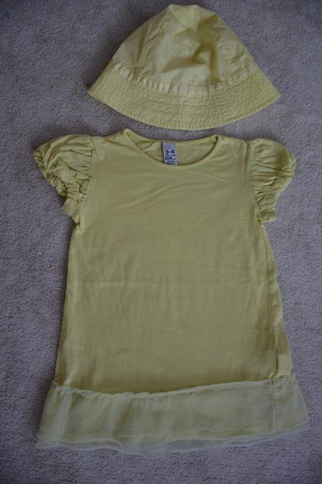 Žlutá tunika a klobouček, zara,104