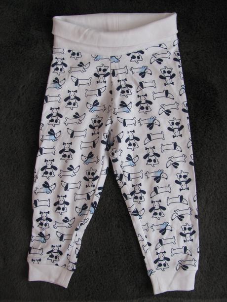 Bavlněné kalhoty, tepláčky s pejsky, lupilu,80