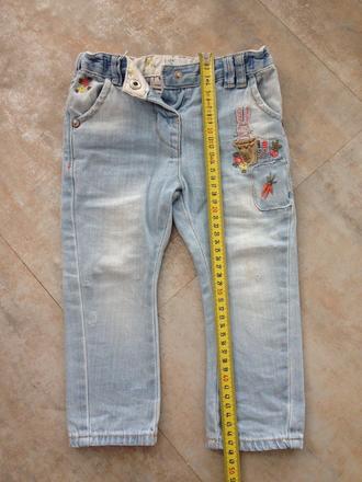 Unisex džíny next 9-12 měs, 80 cm, zajíček s mrkví, next,80