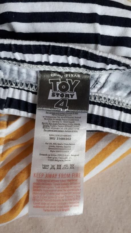 3x slipy toy story, příběh hraček, disney, 98/104, disney,98