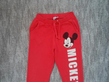 Červené tepláky mickey mouse, disney,158