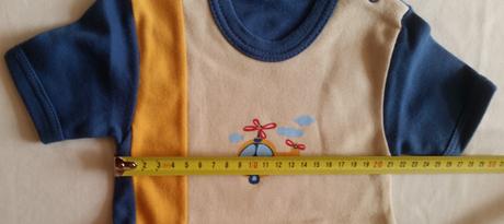 Letní bavlněný overal s krátkým rukávem, vel.74, kenguru gold,74