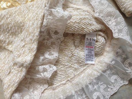 Tunika george 1-1,5roku,flitry,krajka,zlatý motýl, george,92