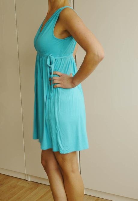 Mini saty / tunika tyrkysove barvy vel. s zara, mango,s