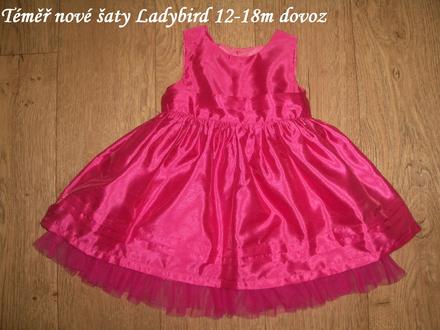 Šaty růžové ladybird 12-18m, ladybird,86
