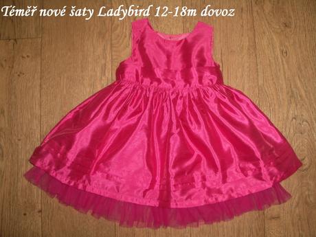 Šaty růžové  ladybird 12-18m, ladybird,86