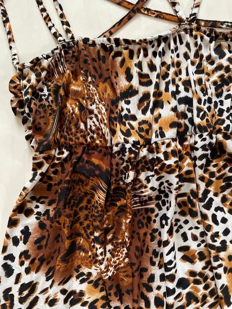 Leopard šaty, vel neuvedena cca s-m, m