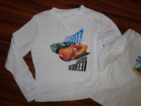 Duo triček + pruhované kalhoty, 86–98