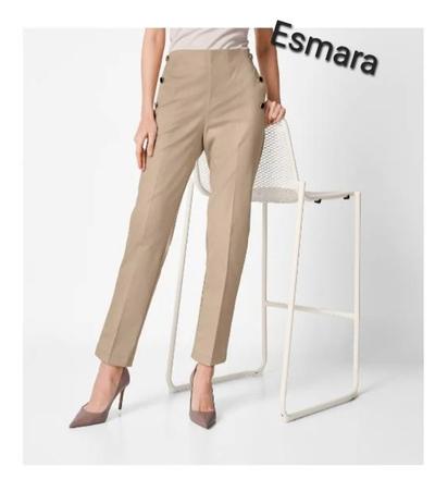Esmara elegantní kalhoty s ozdobnými knoflíčky, esmara,40