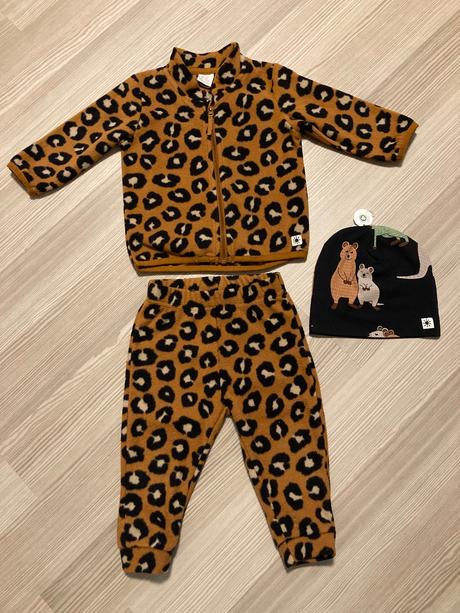 Lindex fleesová souprava + čepice nová, v. 74, lindex,74