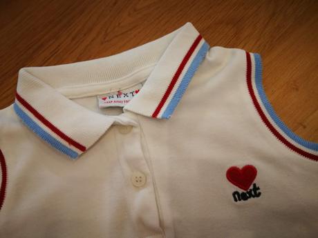 Tílko 2x - bílé-srdíčko next, oranžové-nápis, next,98