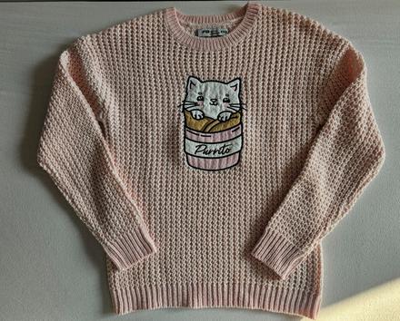N124	dívčí svetr kitty purrito vel. 152 - 158, 152
