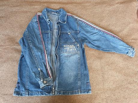 Džínová bunda na zip vel. 134, 134
