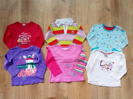 6 x tričko dlouhý rukáv - next, yd, c&a,atd, next,86